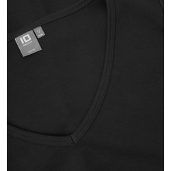 ID 0506 Interlock T-shirt  V-hals Sort