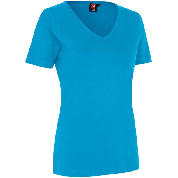 ID 0506 Interlock T-shirt  V-hals Turkis