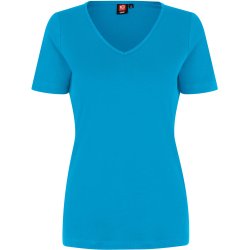 ID 0506 Interlock T-shirt  V-hals Turkis