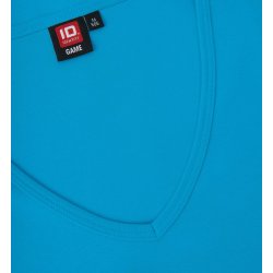 ID 0506 Interlock T-shirt  V-hals Turkis