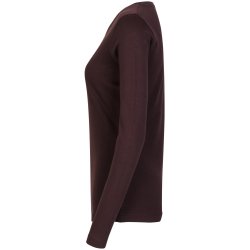 ID 0509 Interlock T-shirt  l/  dame Mrk bordeaux