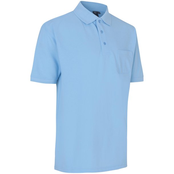 ID 0520 Poloshirt klassisk Lys bl