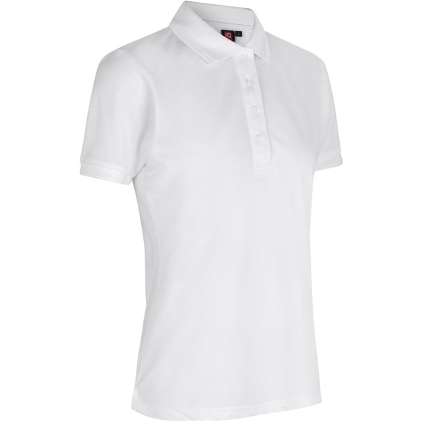 ID 0521 Poloshirt klassisk  dame Hvid