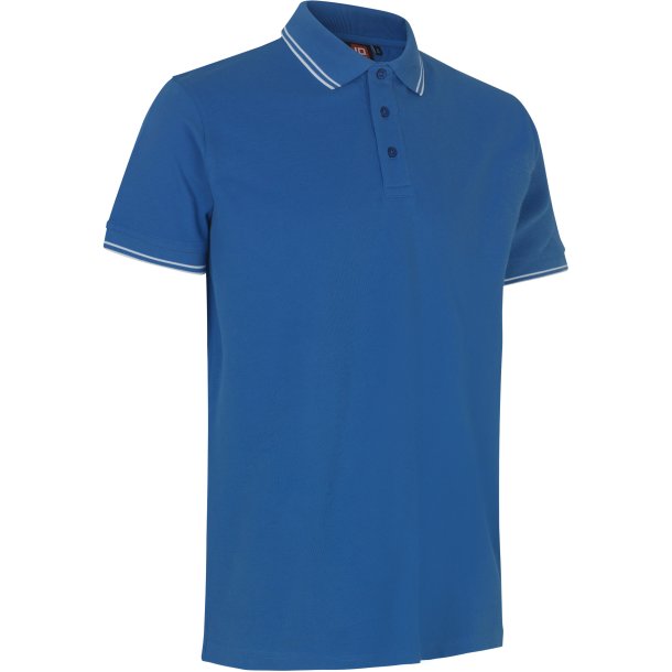 ID 0522 Kontrast poloshirt  stretch Azur