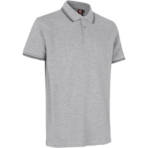 ID 0522 Kontrast poloshirt  stretch Gr melange