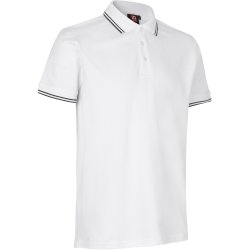 ID 0522 Kontrast poloshirt  stretch Hvid