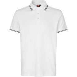ID 0522 Kontrast poloshirt  stretch Hvid
