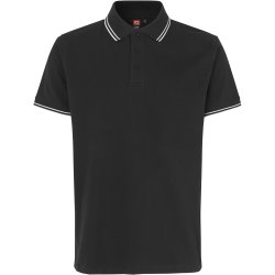 ID 0522 Kontrast poloshirt  stretch Sort