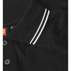 ID 0522 Kontrast poloshirt  stretch Sort