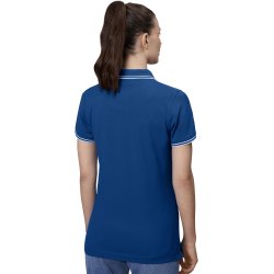ID 0523 Kontrast poloshirt  stretch  dame Azur
