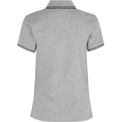 ID 0523 Kontrast poloshirt  stretch  dame Grå melange