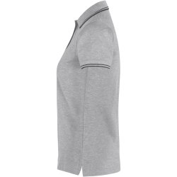 ID 0523 Kontrast poloshirt  stretch  dame Grå melange