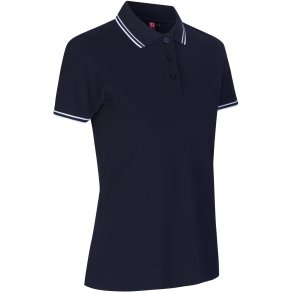 ID 0523 Kontrast poloshirt  stretch  dame Navy