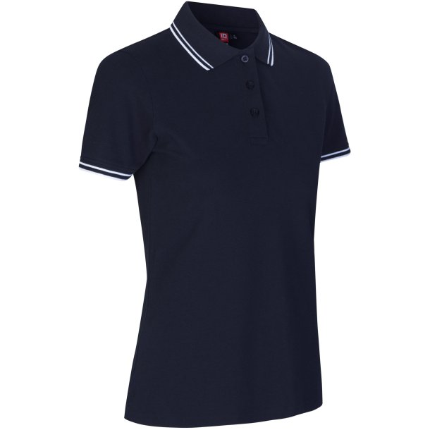 ID 0523 Kontrast poloshirt  stretch  dame Navy