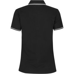 ID 0523 Kontrast poloshirt  stretch  dame Sort