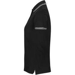 ID 0523 Kontrast poloshirt  stretch  dame Sort