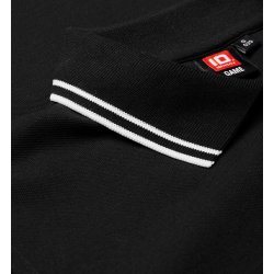 ID 0523 Kontrast poloshirt  stretch  dame Sort