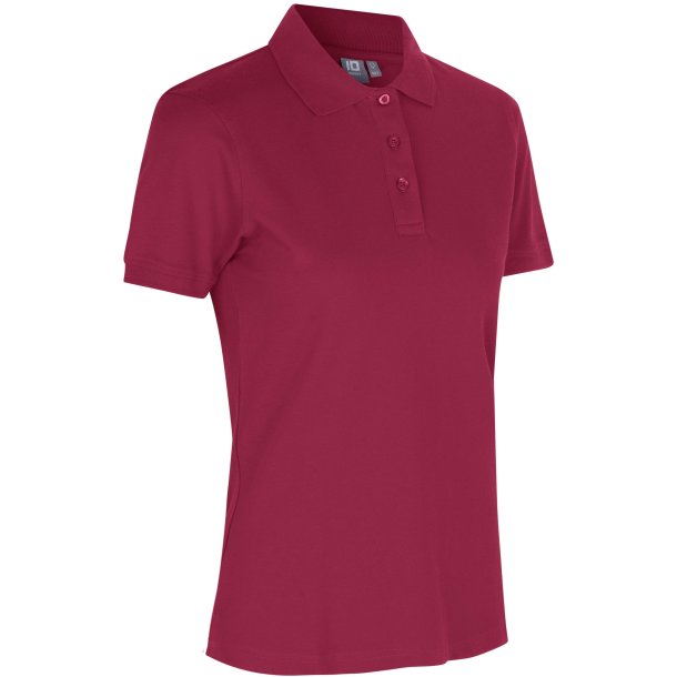 ID 0527 Poloshirt  stretch  dame Cerise