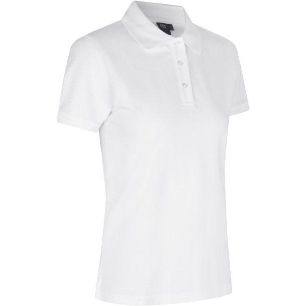 ID 0527 Poloshirt  stretch  dame Hvid