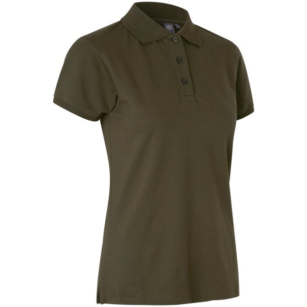 ID 0527 Poloshirt  stretch  dame Oliven