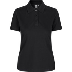 ID 0527 Poloshirt  stretch  dame Sort