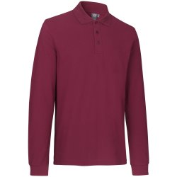 ID 0544 Langrmet poloshirt  stretch Bordeaux