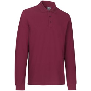 ID 0544 Langrmet poloshirt  stretch Bordeaux
