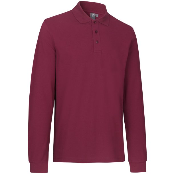 ID 0544 Langrmet poloshirt  stretch Bordeaux