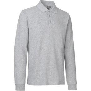 ID 0544 Langrmet poloshirt  stretch Gr melange