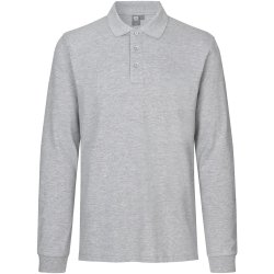 ID 0544 Langrmet poloshirt  stretch Gr melange