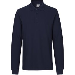 ID 0544 Langrmet poloshirt  stretch Navy