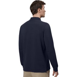 ID 0544 Langrmet poloshirt  stretch Navy