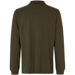 ID 0544 Langrmet poloshirt  stretch Oliven