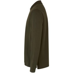 ID 0544 Langrmet poloshirt  stretch Oliven