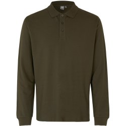 ID 0544 Langrmet poloshirt  stretch Oliven