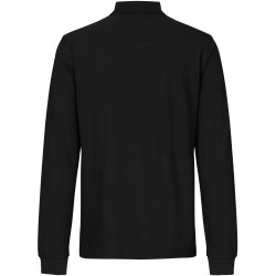 ID 0544 Langrmet poloshirt  stretch Sort