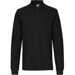 ID 0544 Langrmet poloshirt  stretch Sort