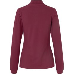 ID 0545 Langrmet poloshirt  stretch  dame Bordeaux