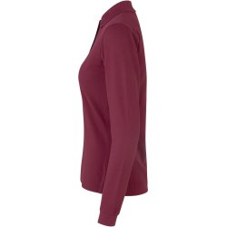 ID 0545 Langrmet poloshirt  stretch  dame Bordeaux