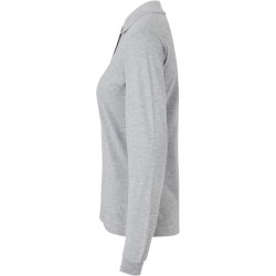 ID 0545 Langrmet poloshirt  stretch  dame Gr melange