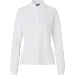 ID 0545 Langrmet poloshirt  stretch  dame Hvid