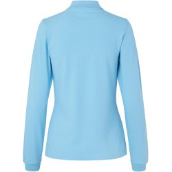 ID 0545 Langrmet poloshirt  stretch  dame Lys bl