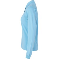 ID 0545 Langrmet poloshirt  stretch  dame Lys bl