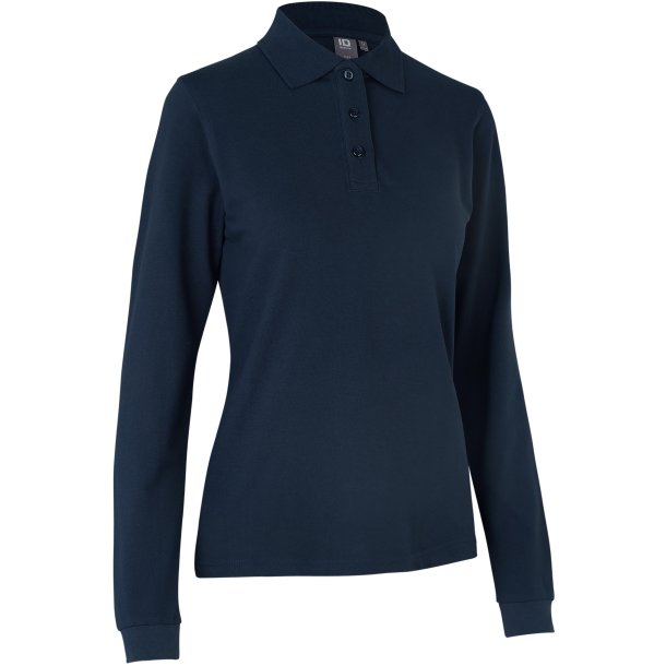 ID 0545 Langrmet poloshirt  stretch  dame Navy