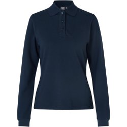ID 0545 Langrmet poloshirt  stretch  dame Navy
