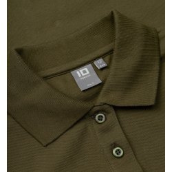 ID 0545 Langrmet poloshirt  stretch  dame Oliven