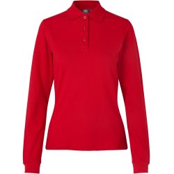ID 0545 Langrmet poloshirt  stretch  dame Rd