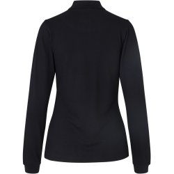ID 0545 Langrmet poloshirt  stretch  dame Sort
