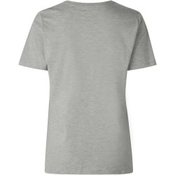 ID 0553 T-shirt  kologisk  dame Lys gr melange