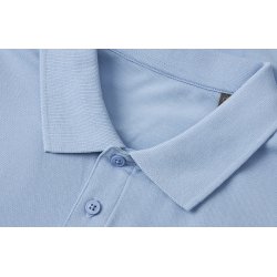 ID 0586 Poloshirt  kologisk Lys bl